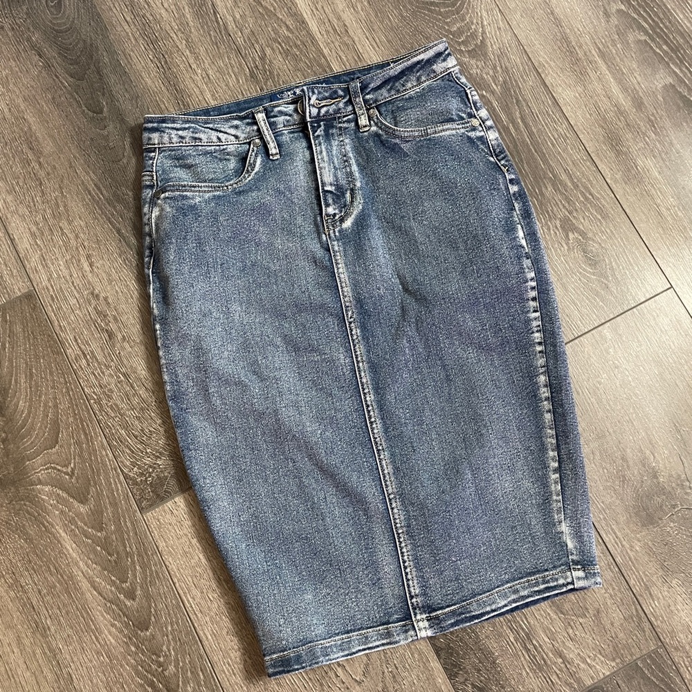 Denim Pencil Skirt